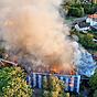 Großbrand in der Schul-Sporthalle